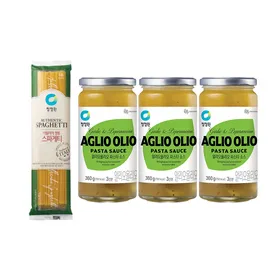 청정원 알리오올리오 파스타소스 360g, 3개 + 스파게티면 500g, 1개