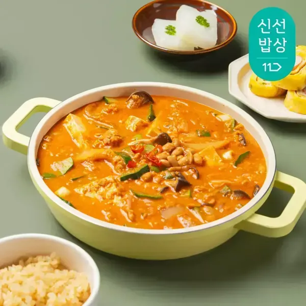 쿡솜씨 담양청국장 저온숙성 냄세잡은 청국장 신선야채 밀키트