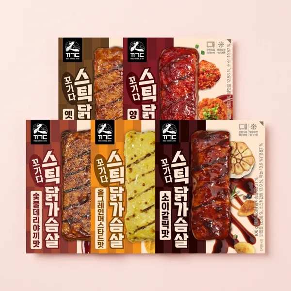 꼬기다 스틱 닭가슴살, 5종혼합, 100g, 10개