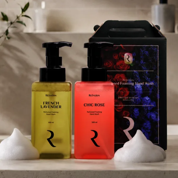 릴렉션 퍼퓸 핸드워시 선물포장 500ML 2개