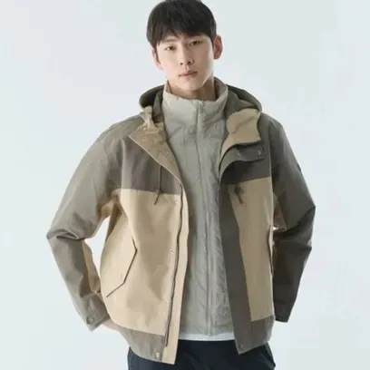 MTD 컬러블록 숏 아노락 AIW25MOUT007ROCHER