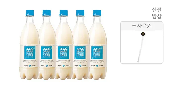 배상면주가 무아스파탐 느린마을막걸리 방울톡 750ml x 5입