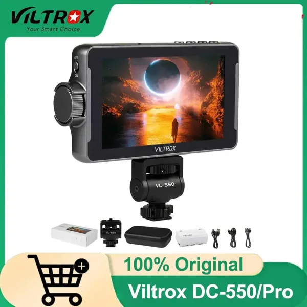 VILTROX DC-550 Pro 휴대용 모니터 5.5' 1920x1080 4K 전문가용 모니터 HDMI 터치스크린 필드 3D LUT 모니터