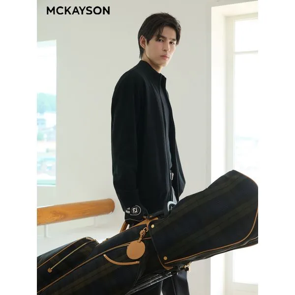 남성 앙상블 가디건 블랙 MCM54SCBLK
