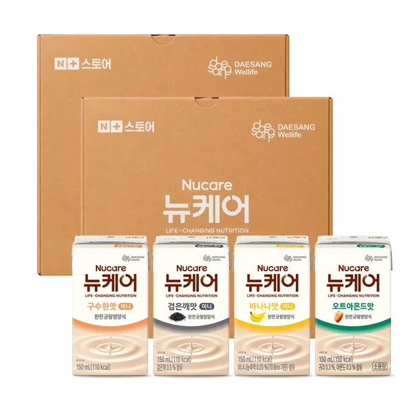 [네이버단독] 뉴케어 N150 시리즈 미니 구수한맛+검은깨+바나나+오트아몬드 150ml, 40개