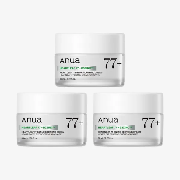 아누아 어성초 B3징크 수딩 크림 80ml, 3개