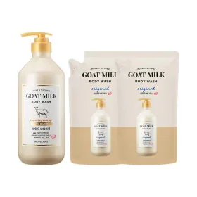 샤워메이트 산양유 마누카 바디워시 800ml, 1개+산양유 오리지널 바디워시 리필 700ml, 2개