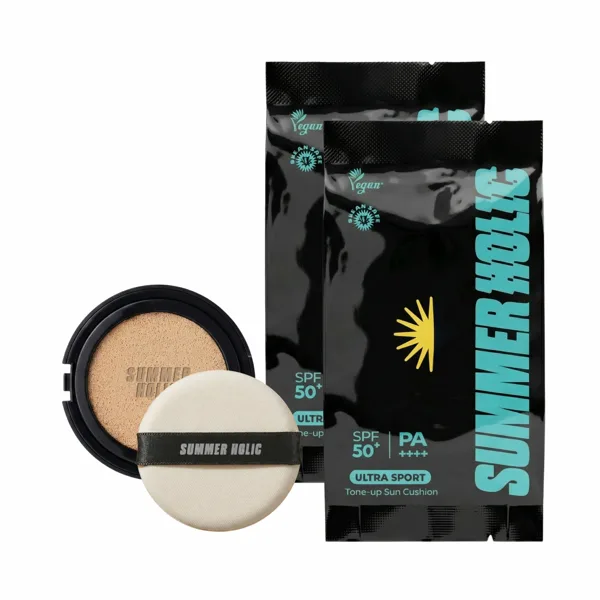 썸머홀릭 울트라 스포츠 톤업 선쿠션 SPF50+ PA++++ 15g(리필), 2개