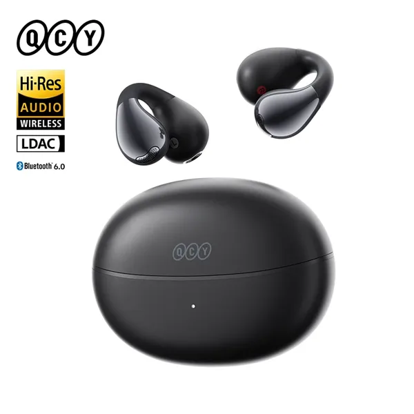 QCY Crossky C30S 이어 클립 무선 블루투스 6.0 이어폰 고해상도 LDAC 오픈 이어 이어 버드 클립 온 스포츠 헤드폰 40H