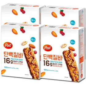 포스트 단백질바 500g X 4개 [간식/과자/베리요거트/시리얼/간편