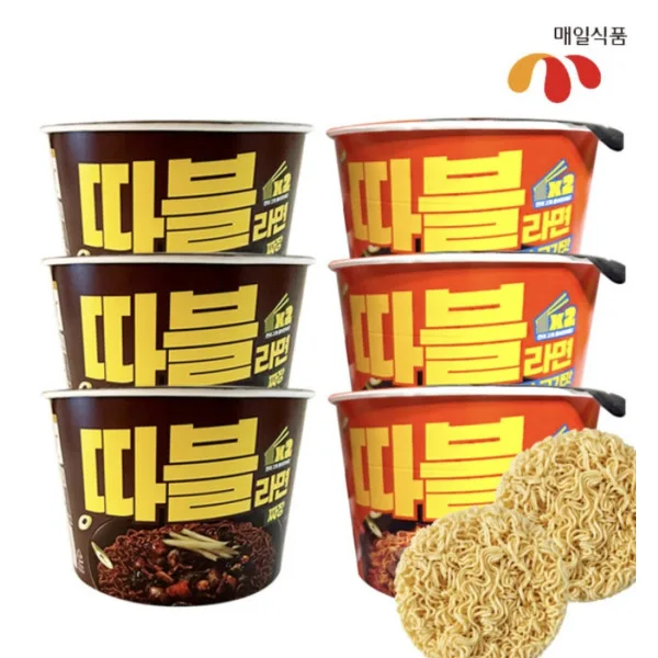 이마트24 따블라면 짜장맛 3컵 + 얼큰소고기맛 3컵 (총 6컵)