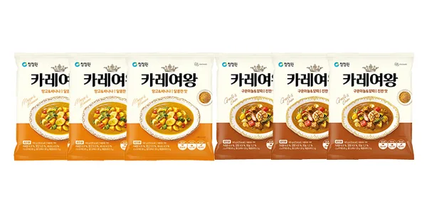 청정원 카레여왕 (분말) 마늘양파, 108g, 3개 + 망고바나나, 108g, 3개