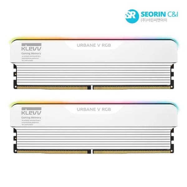 에센코어 클레브 DDR5-6000 CL30 URBANE V RGB 화이트 패키지 32GB(16Gx2)