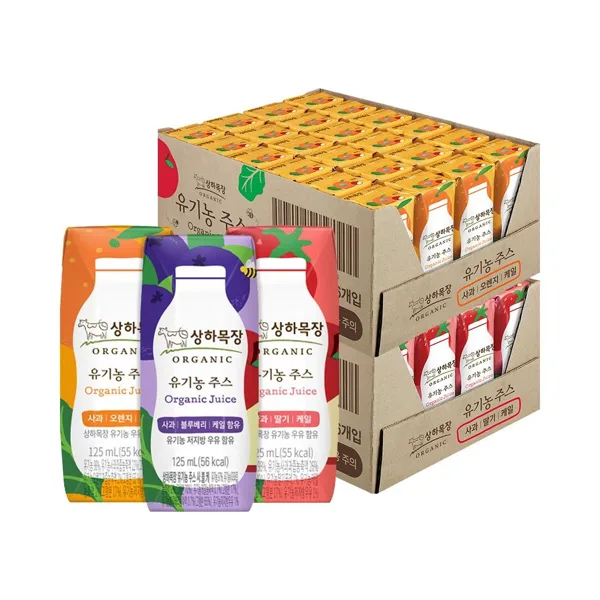 상하 유기농주스 3종 사딸케/사오케/사블케 125ml 48팩+홀더증정