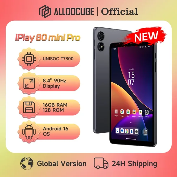 올독큐브 iPlay 80 미니 프로 태블릿 8.4인치 90Hz 유니소크 T7300 16GB(8GB+8GB 가상) 램 128GB 롬 안드로이드 16 6050mAh 4G LTE