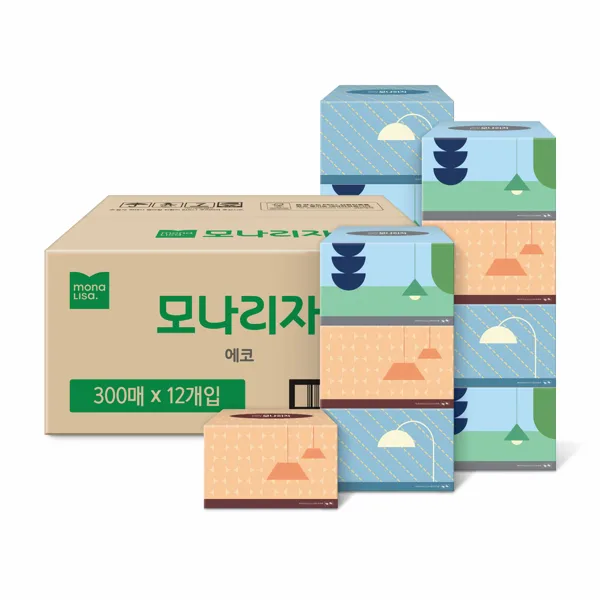 모나리자 미용티슈 300매 12입 최저가보상