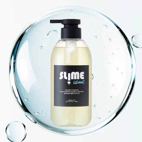 슬라임 샴푸 볼륨 앤 모이스처 500ml 달팽이 뮤신 무실리콘 부드러운 환절기 건조 보습
