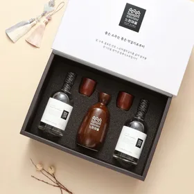 배상면주가 느린마을소주21 도자주기세트 375ml x 2입