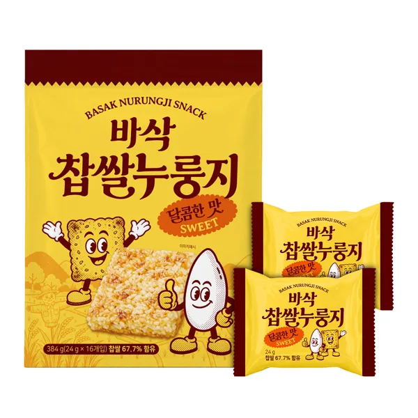 찹쌀누룽지 달콤한맛 384g 16입 2봉