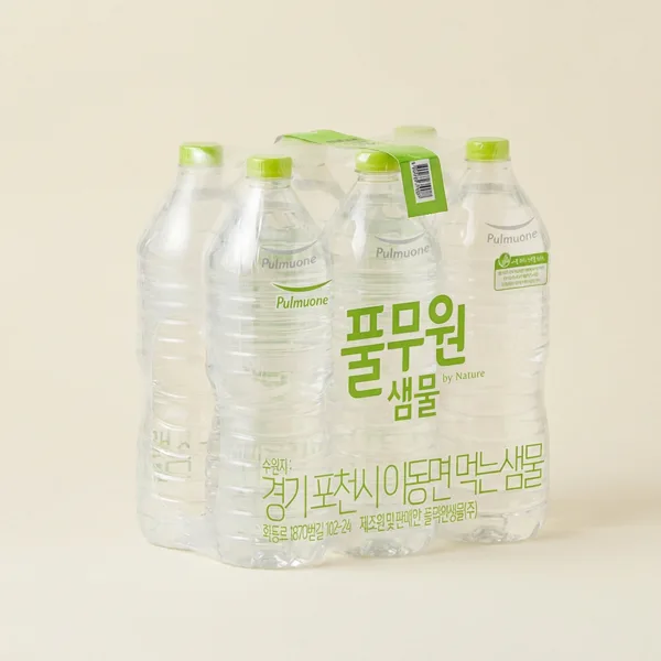 풀무원 샘물 생수, 무라벨, 2L, 12개