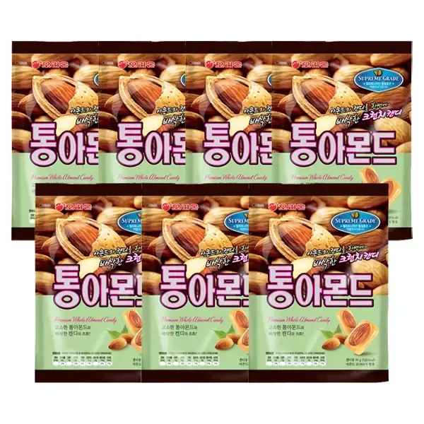 오리온 통아몬드 90g 7개