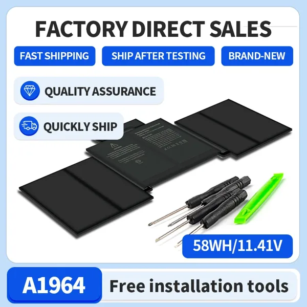 애플 맥북 프로 A1989 13인치 (2018/2019) A2251 (2020) EMC3214 EMC3358 020-02497 MR9Q2LL/A 58Wh용 소미-A1964 노트북 배터리
