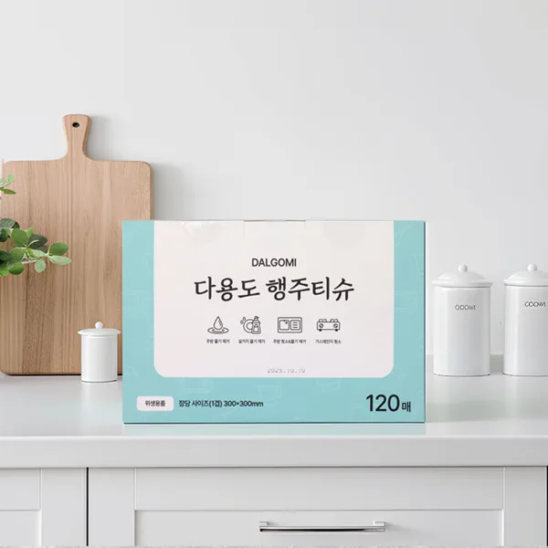 달곰이 빨아쓰는 다회용 행주 티슈 30x30cm 120매