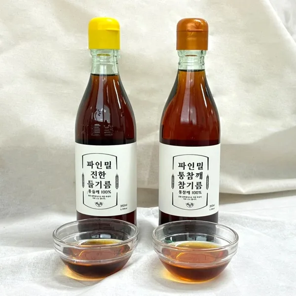 전통압착 통깨 100% 참기름 350ml 2병