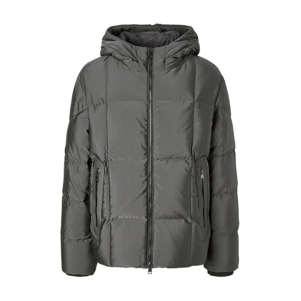 그레이 Tech Twill 구스 후디 숏푸퍼 WXJU4F110G2