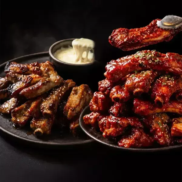 바베큐/핫바베큐 숯불 양념쪽갈비 500g+500g