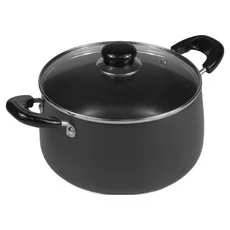 인터쿡 국산 하드아노다이징 유리냄비 깊은 양수, 1개, 22cm