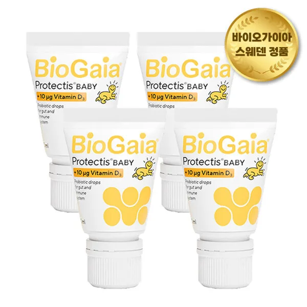 바이오가이아 이지드롭 아기 유산균 비타민D 10ml 4개