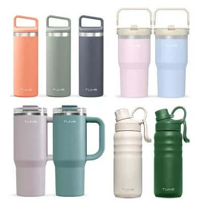 텀스로 핸들 텀블러 450ml/보온보냉병/스텐머그