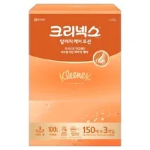 크리넥스 알러지 케어 로션 천연펄프 각티슈 3겹,…