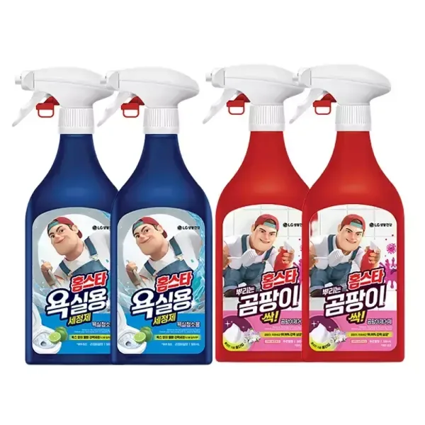홈스타 욕실용 500ml, 2개 + 뿌곰싹 500ml, 2개