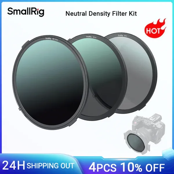 SmallRig 중성 밀도 마그네틱 필터 키트, 3 개, ND8, ND64, ND1000 필터, 양면 16 층 코팅, SMALLRIG 매트 박스