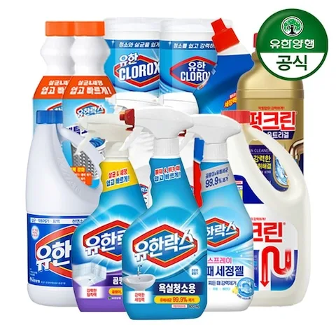 유한락스 욕실용/곰팡이/주방용 600ml 4개 + 후레쉬 500ml 증정