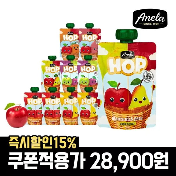 아넬라 짜먹는 퓨레 HOP타입 10팩+쌀과자 1봉 추가