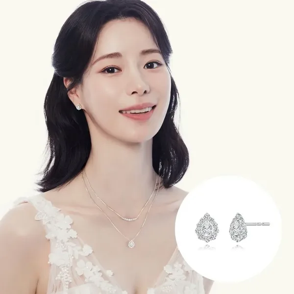 솔렌드롭 랩다이아 14K 귀고리_2C0100077