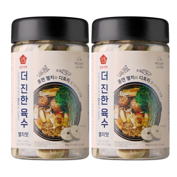 오감식탁 더 진한 육수 멸치맛 65정 2개 총 130정