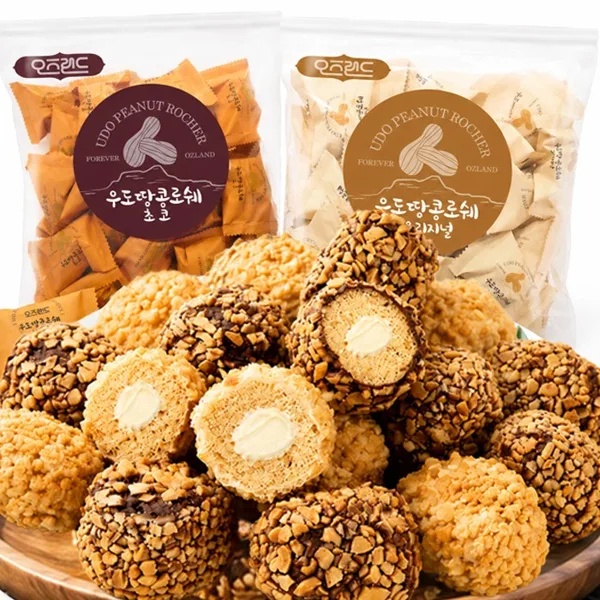 오즈랜드 우도 땅콩로쉐, 오리지널, 210g, 1개 + 초코, 210g, 1개