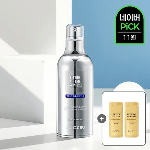 닥터펩티 펩타이드 볼륨 에센스 2.0 100ml + 리프팅 2매 버블 제형 거품에센스