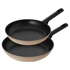 바겐슈타이거 톤앤톤 티타늄코팅 프라이팬 세트 2개, 오트밀, 1세트, 프라이팬 24cm + 프라이팬 28cm