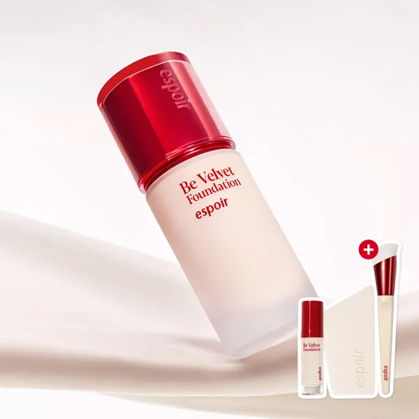 에스쁘아 비벨벳 파운데이션 SPF22 PA++ 30g (증정: 포어 블러 파운데이션 브러쉬+피팅 스펀지+미니 파데 #두부)