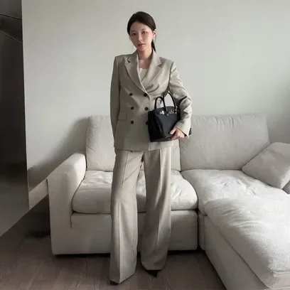 (지고트) 잔조직 하이 웨이스트 와이드 팬츠 JS9B0SL722
