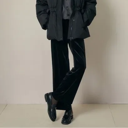 JJ지고트 벨벳 텍스처 와이드핏 팬츠 GRBP0SL401