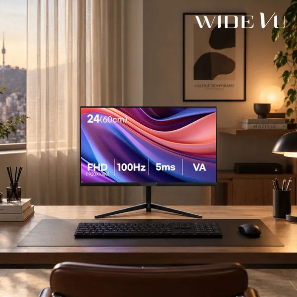 와이드뷰 VA FHD 60cm(24인치) 모니터 100Hz 컴퓨터 업무용 사무용
