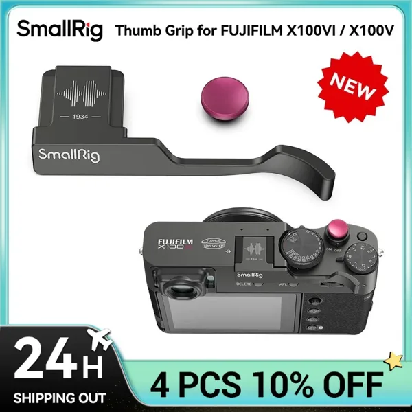 SmallRig 후지필름 엄지 그립, 핫 슈 커버, 오목한 셔터 릴리스 단추, 내장 실리콘 패드, X100VI / X100V 용