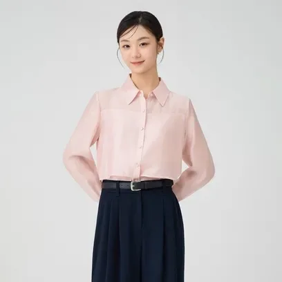 (JJ지고트) 시폰 레이어 크롭 블라우스 GS9M0BL911
