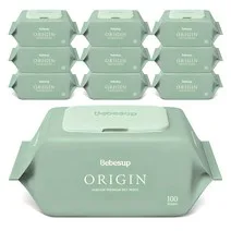 베베숲 오리진 유아물티슈 캡형, 50g, 100매, 10개